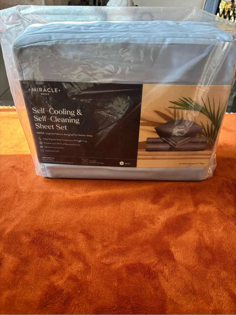 Miracle Self-Cooling & Self-Cleaning Sheet Set - Light Blue